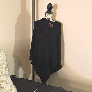 love YOUR melon 🍈 thick knit poncho shrug